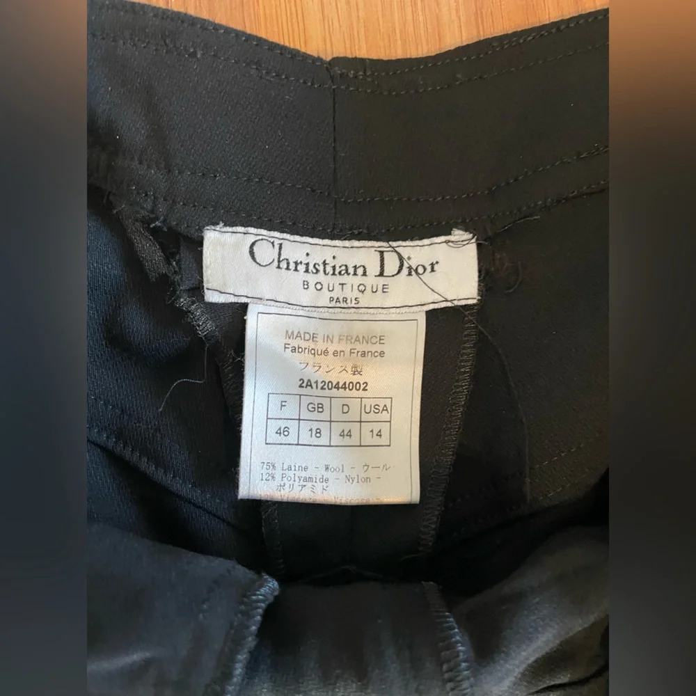 Dior Y2K Black Side Tie/Braid Pants - Picture 3 of 3